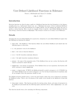 User-Defined Likelihood Functions in Rdistance