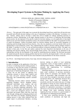 Developing Expert Systems in Decision Making by