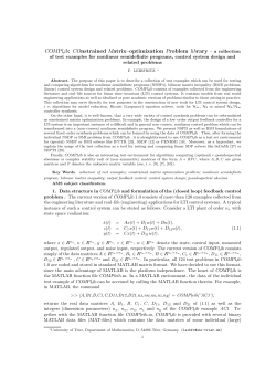 COMPleib: COnstrained Matrix&ndash;optimization Problem library