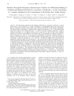 Plasmon Waveguide Resonance Spectroscopic Evidence for