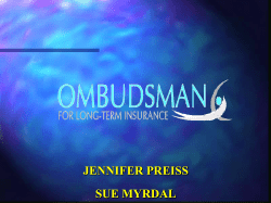 No Slide Title - Ombudsman For Long Term Insurance
