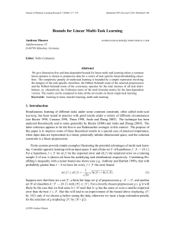 Bounds for Linear Multi-Task Learning