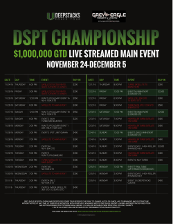 1000000 gtd live streamed main event