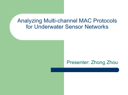 Analyzing Multi-channel MAC Protocols for Underwater Sensor