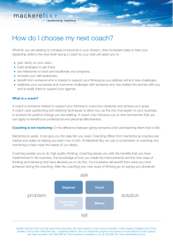 How do I choose my next coach?