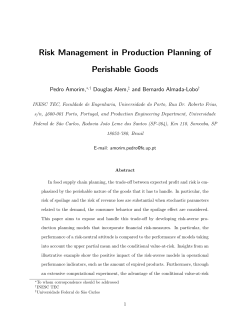 Risk Management in Production Planning of Perishable Goods