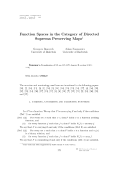 Function spaces in the category of directed suprema preserving maps