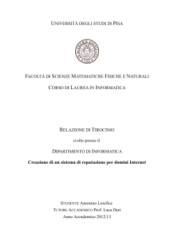 Creazione di un sistema di reputazione per - Luca Deri