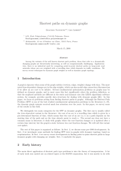 Shortest paths on dynamic graphs - LIX