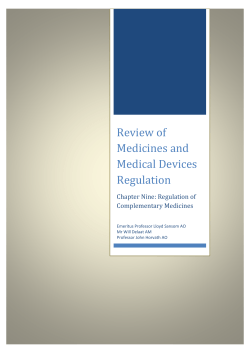 Review of Medicines and Medical Devices Regulation