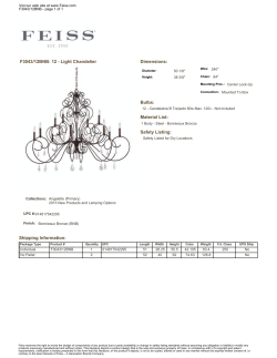 F3043/12BNB: 12 - Light Chandelier Dimensions: Bulbs: Material