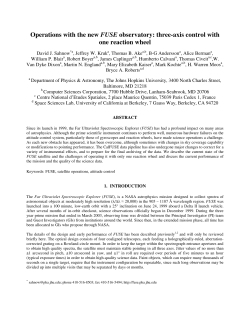 Operations with the new FUSE observatory: three