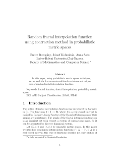 Random fractal interpolation function using