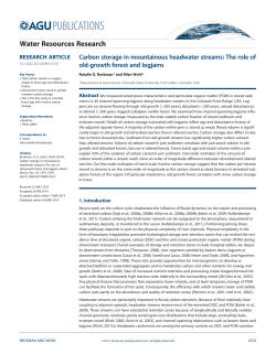 Carbon storage in mountainous headwater streams