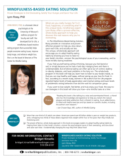 MINdFulNEss-BAsEd EATINg sOluTION