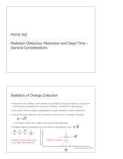 PHYS 352 Radiation Detectors: Resolution and Dead Time