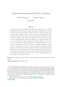 Expert Information and Majority Decisions