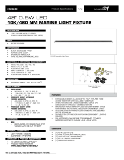 48" 0.5w LED 10k/460 NM MARINE LIGhT FIXTURE
