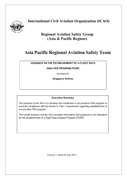 model advisory circular for the establishment of a flight data