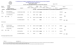 tabulation chart bams (second professional) examination feb