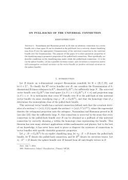 On Pull-backs of the Universal Connection - SJU