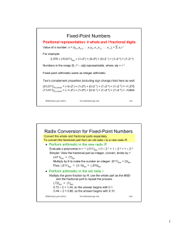 Fixed-Point Numbers Radix Conversion for Fixed