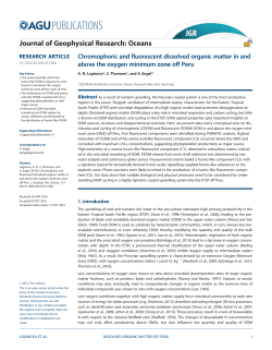 Chromophoric and fluorescent dissolved organic matter in and