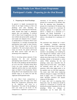 Participant`s Moot Guide- Oral rounds