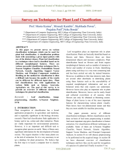 Survey on techniques for plant leaf classification