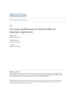 Live music performance in virtual worlds: six