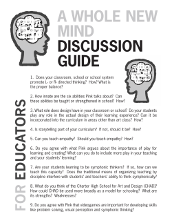 A Whole New Mind Discussion Guide for Educators