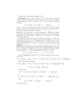 Nicoletta Bof - Luca Fabietti (Edited by AF) Proposition. Let A &isin; R n