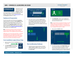 qrg &ndash; console 8: launching an exam