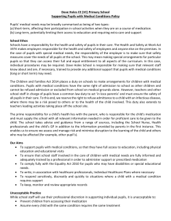 Supporting children with medical needs