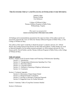 The Economic Impact and Financing of Infrastructure