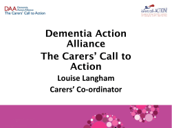 Carers` Call to Action - Dementia Action Alliance