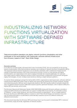 Industrializing Network Functions Virtualization with