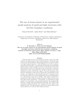 The use of strain sensors in an experimental modal analysis of small