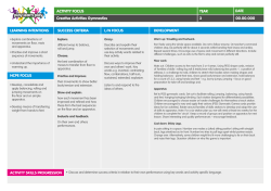 LEARNING INTENTIONS SUCCESS CRITERIA L