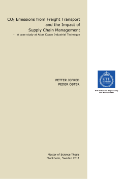 CO2 Emissions from Freight Transport and the Impact