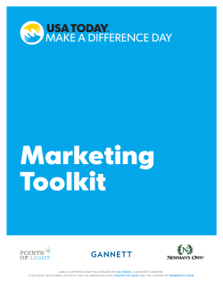 make a difference day was created by usa today, a gannett company