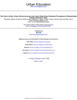 This Test is Unfair - Urban African American and Latino Students