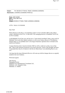 Millford Travel - Commission for Aviation Regulation