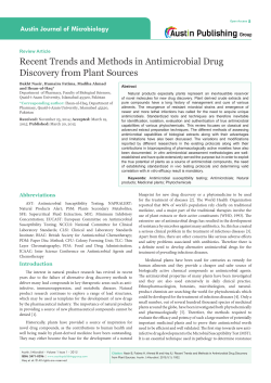 Recent Trends and Methods in Antimicrobial Drug Discovery from