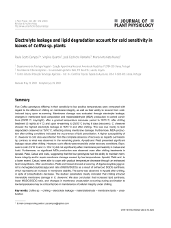 Electrolyte leakage and lipid degradation account for cold sensitivity