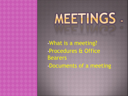 MEETINGS