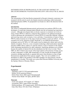determination of propranolol in the sanitary district of