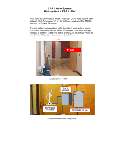 CAP II Water System Walk-up Unit in PRB 1169M 1169M