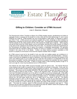 Gifting to Children: Consider an UTMA Account