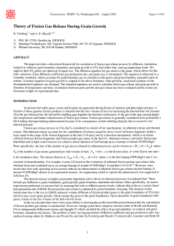 Theory of Fission Gas Release During Grain